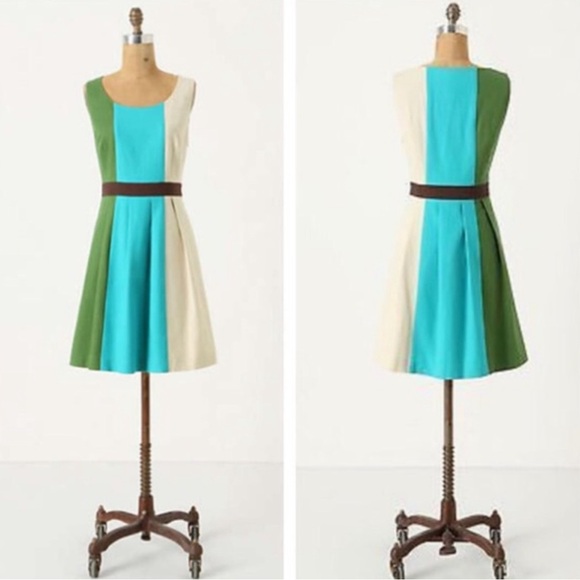 Anthropologie Tabitha Women’s Glanz Colorblock Dress - Picture 1 of 6